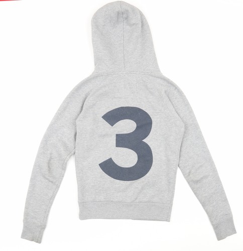 Jack Wills Grey Full Zip Women's Hoodie - Size 6 - Picture 2 of 12