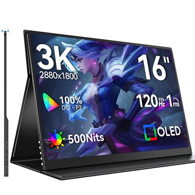 UPERFECT OLED Portable Monitor 16 Inch 3K 2880x1800 120Hz Monitor For Game Xbox