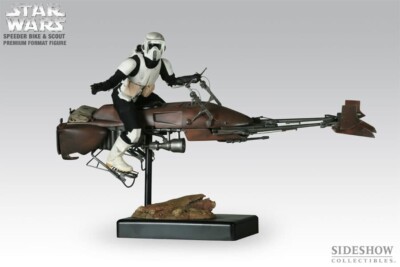 Biker Scout & Speeder Bike Premium Format 1/4 scale Statue