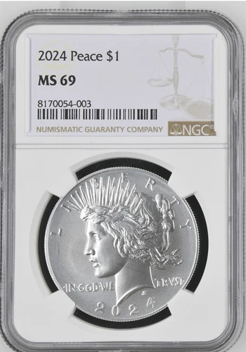 2024  Peace Silver Dollar NGC MS69 Eagle Brown Label !!