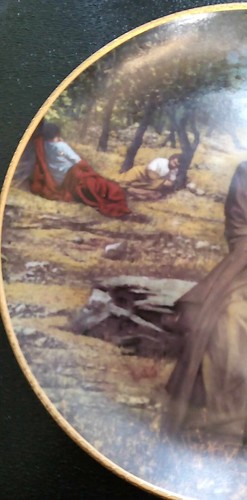 The Agony In The Garden Lou Marchetti JESUS COLLECTOR PLATE 23k Gold Trim 1991 - Picture 3 of 5