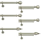 Gardinenstange 25mm 1-läufig 2-läufig Chrom-Matt Gardinenstangenset mit Zubehör