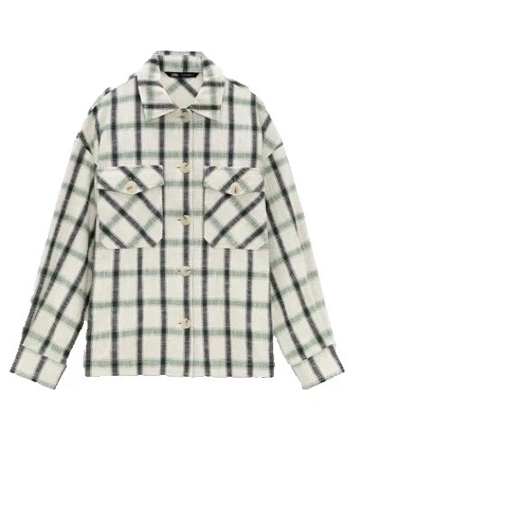 Zara Plaid Casual Coats, Jackets & Vests for Women