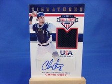 USA Baseball 2017 Material Signatures Jersey Autograph Chris Okey 81 42/99