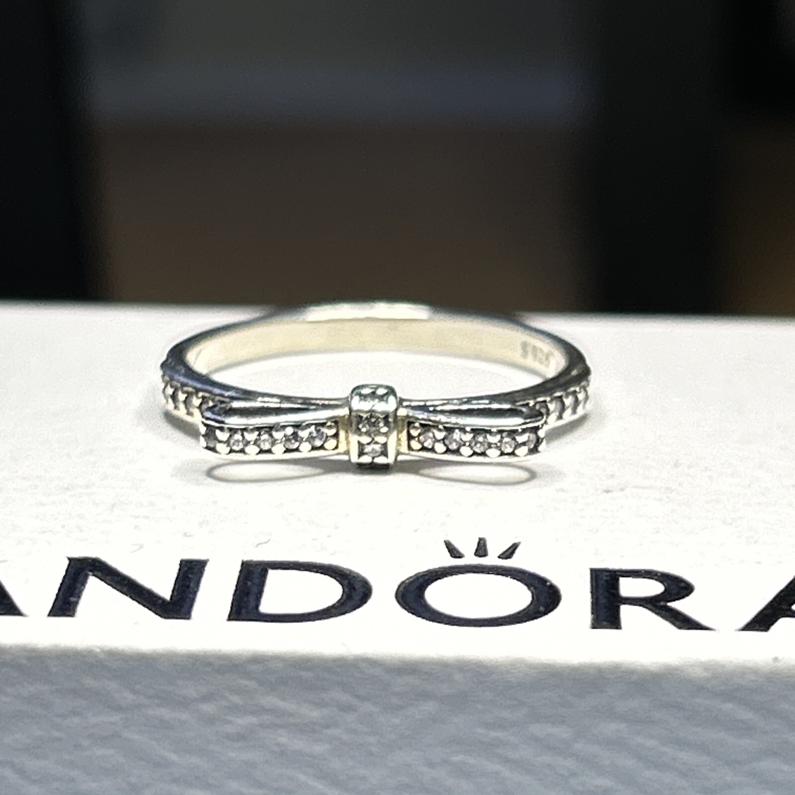 Authentic Pandora 🌟 Stackable Bow ring 🌟190906C… - image 2