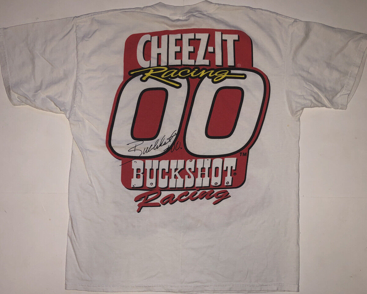 Vtg Nascar T-shirt Rare Buckshot Cheez-it XL 00 R… - image 3