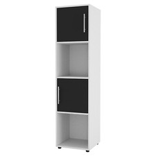 Cube Bookcase Wooden Door Metal Handle Display Shelf Storage Shelving Cupboard