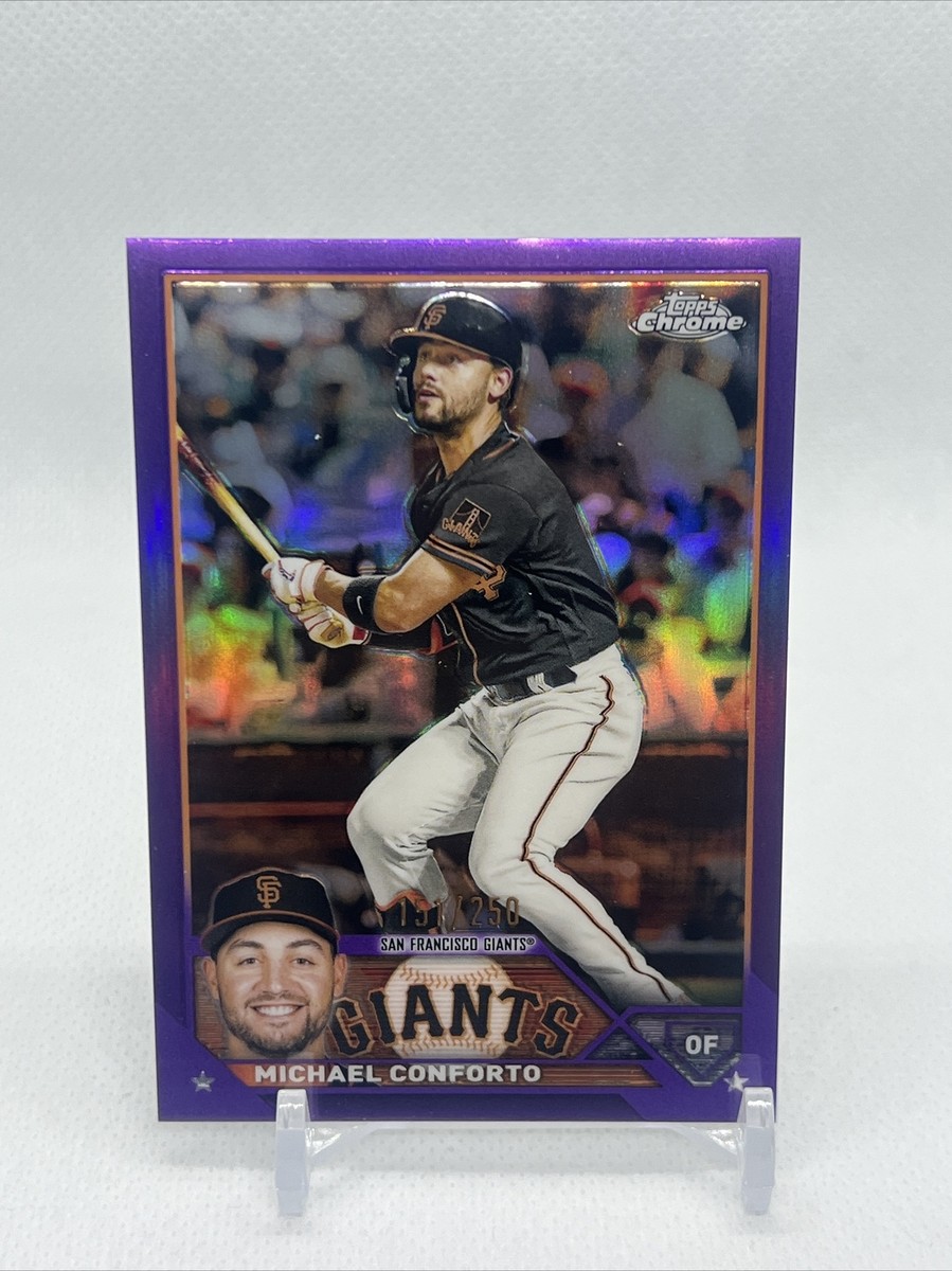 2023 Topps Chrome Michael Conforto #219 PURPLE Refractor /250 SF