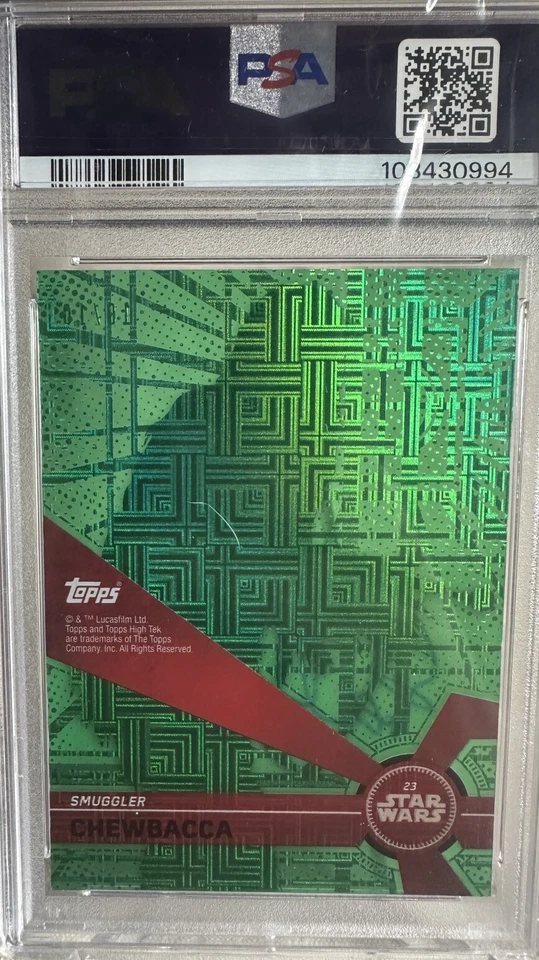 10/10 Peter Mayhew Auto Chewbacca 2017 Topps Star Wars High Tek GEM MT 10 - Image 2 of 2