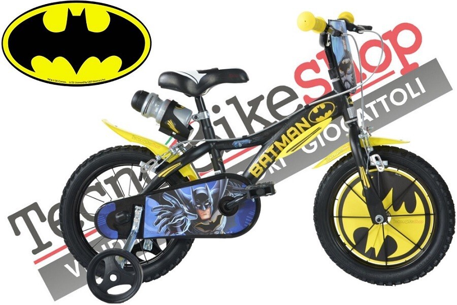 Bici per Bambino Bicicletta Dino Bikes Batman Taglia 14