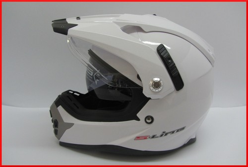CASCO INTEGRALE DA MOTO CROSS ENDURO MOTARD E QUAD S-LINE S610 BIANCO  TAGLIA S | eBay