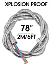 Flexible Stainless Steel Shower Hose Explosion-proof Handheld Shower Head 78 Lon