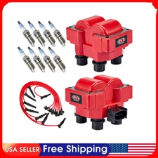 2 Ignition Coil Pack 8 Spark Plugs and Wire Set for Ford Expedition FD487 SP432