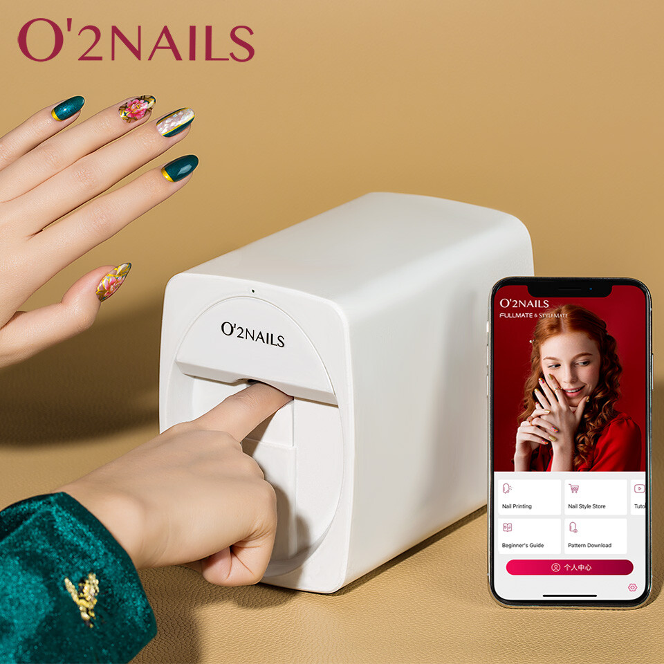 O2Nails Nail Art Printer Print ANY images on Nail Using Mobile App choose  color