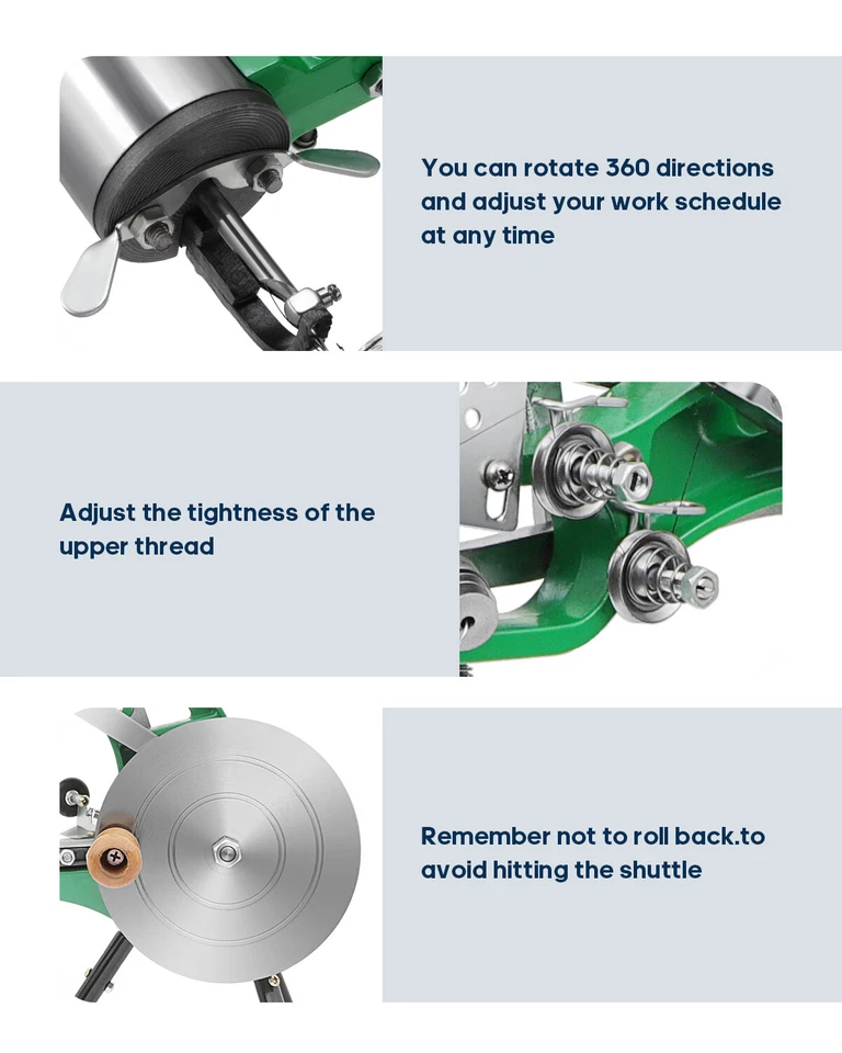 Máquina de reparo de sapatos fazendo costura manual faça você mesmo agulha de algodão/couro/nylon - Imagem 4 de 4