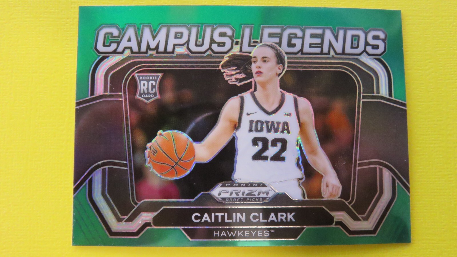 2024 Panini Prizm Draft Picks Caitlin Clark - Campus Legends Green Prizm