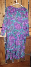 California Looks Vintage 80's Floral Large ( No size) Women's Dress