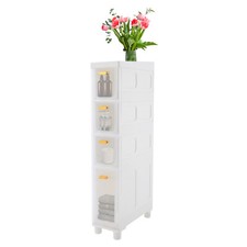 Bathroom Floor Storage Cabinet, Narrow Slim Storage Cabinet, Bathroom Organizer