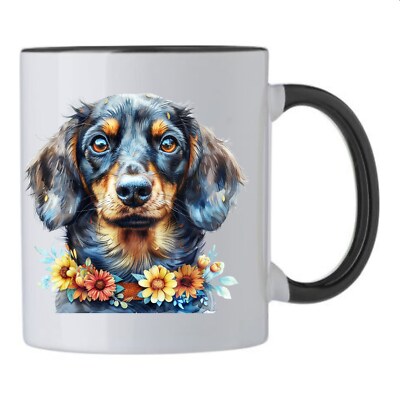 Kaffeetasse Tasse Becher Dackel Dachshund Teckel Jagdhund Jagt Dackelwelpe Dacke