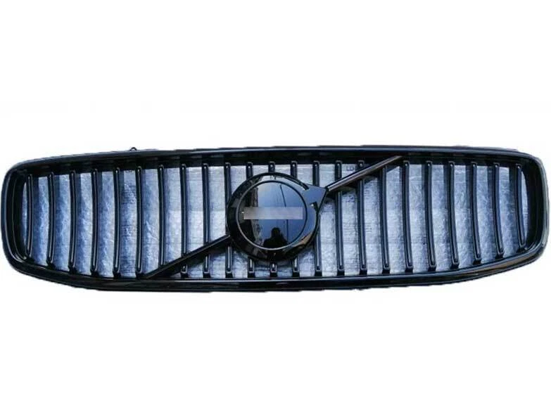 Parrilla de malla central de parachoques delantero negro brillante 1 pieza para Volvo S90 2017-2020 Foto 2 de 3