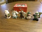 Holiday Treasures 5 Ornaments with Gift Box-2 Angels, 2 Snowmen 1 Santa Claus. — photo 1