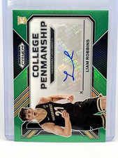 2023-24 Prizm Draft Picks Liam Robbins Penmanship Green Prizm Auto RC #CP-LRB