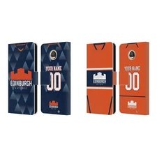 CUSTOM EDINBURGH RUGBY 2022/23 KIT LEATHER BOOK WALLET CASE FOR MOTOROLA PHONES