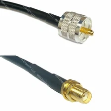 USA-CA RG58 PL259 UHF MALE to SMA FEMALE Coaxial RF Pigtail Cable