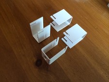 Four designer radiator brackets zehnder nova fassane orbis striane White