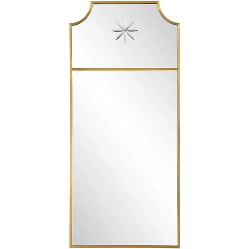 Uttermost 09748 Caddington 40 X 18 inch Satin Brushed Brass Wall Mirror, Tall - Picture 1 of 5