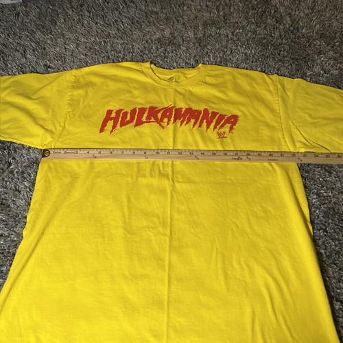 2014 WWE Hulkamania Erwachsene XL klassisch gelb Hulk Hogan Wrestling TShirt sehr guter Zustand - Bild 8 von 15