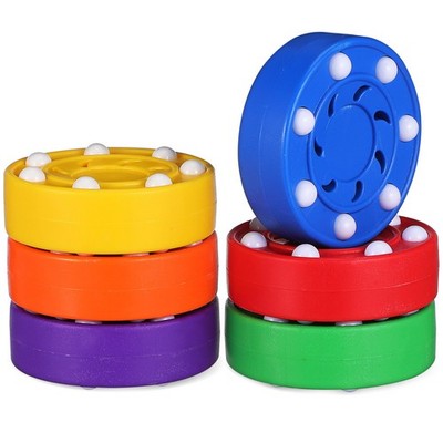  6 Pcs Outdoor Straßenhockey Puck Roller Hockeyzubehör Hallenhockeybälle