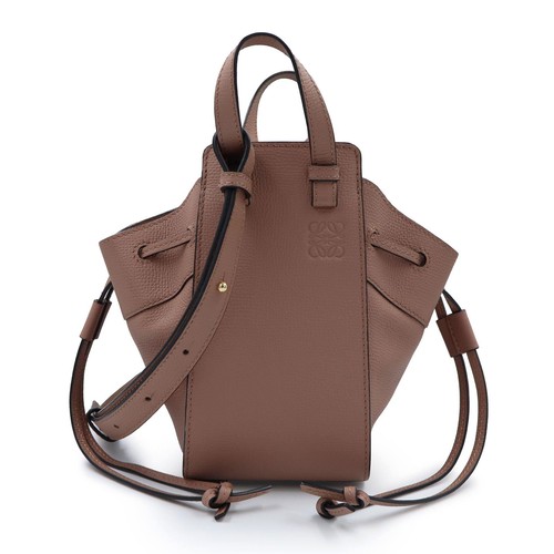 LOEWE A538V07X10 hammock drawstring mini Calfskin Dark Brush Pink Handbag