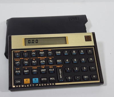 Vintage HP 12C Financial Calculator w/Soft Case Tested Working USA OBO