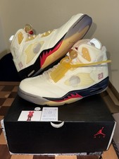 Mens Size 9 Nike Air Jordan 5 SP x Off White Sail Muslin DH8565-100 Virgil