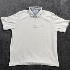 Tommy Bahama Azul Gardens Five O Clock Island Zone Polo Shirt Men s XLT White