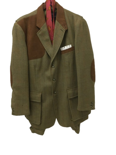 GLENGARNOCK Men's 4 Piece Vintage Tweed Breeks Suit With Tie Size 44/40 Used