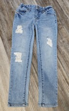 Cat & Jack Super Skinny jeans lace detail..so cute...girls size 7 See Desc