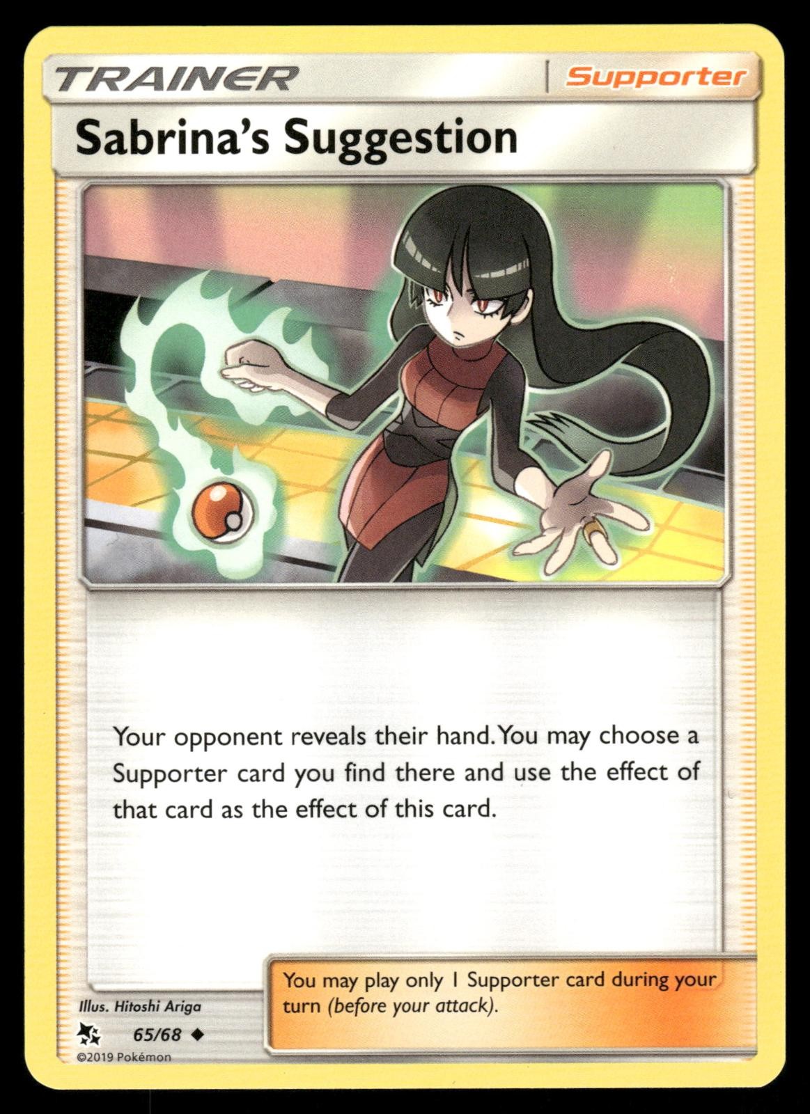 Sabrina's Suggestion 65/68 Uncommon Hidden Fates Pokemon NM