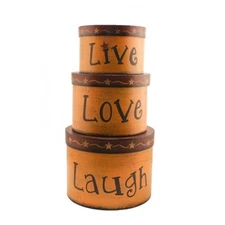 TWA1466-Live Love Laugh set of 3 Nesting Boxes