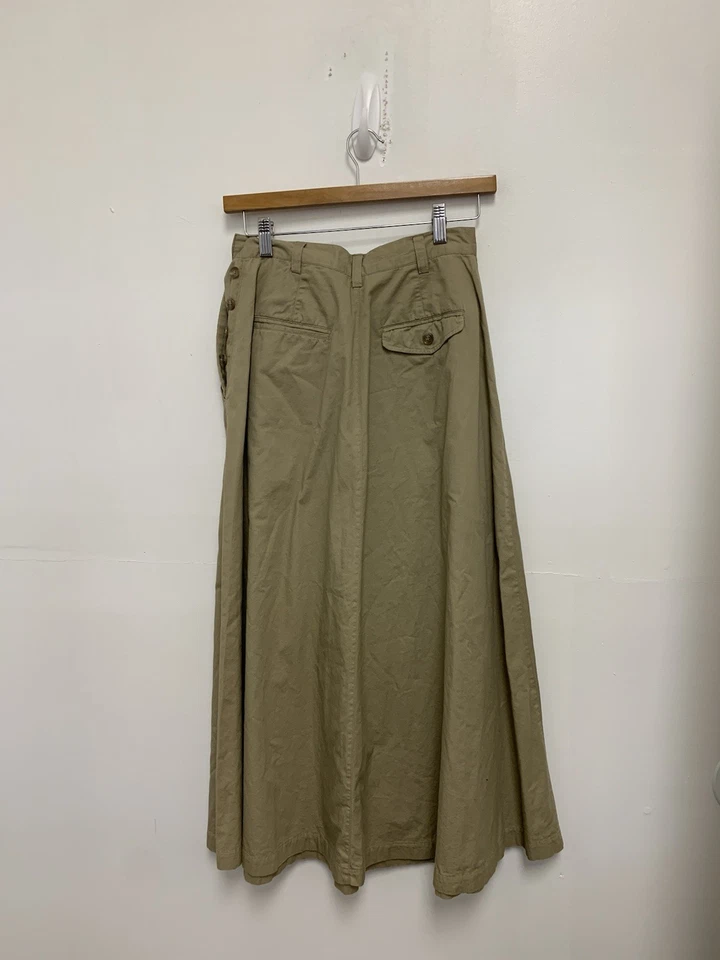 Falda deportiva vintage años 90 Calvin Klein para mujer beige midi algodón bolsillos talla 6 Foto 3 de 4