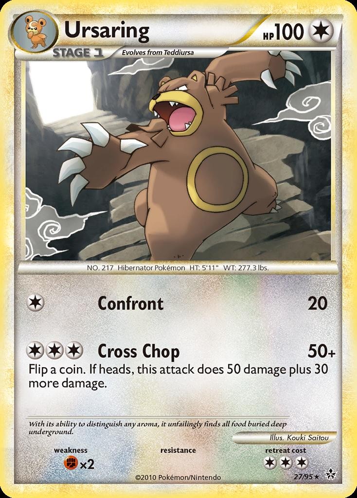 Pokemon Ursaring (27/120) Unleashed LP REVERSE HOLO