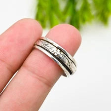 Handmade Spinner Ring 925 Sterling Silver Beautiful Spinner Ring For Gift