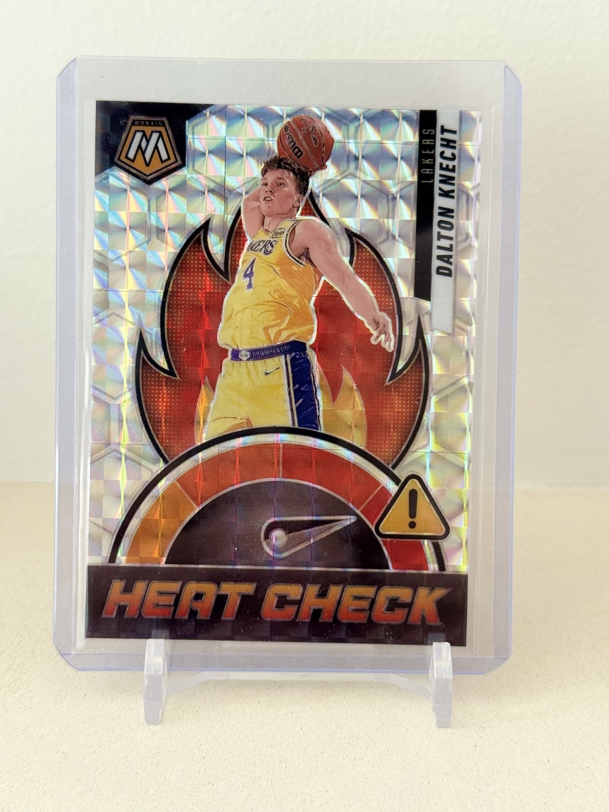 2024-25 Panini Mosaic #8 DALTON KNECHT Heat Check Mosaic Prizm RC