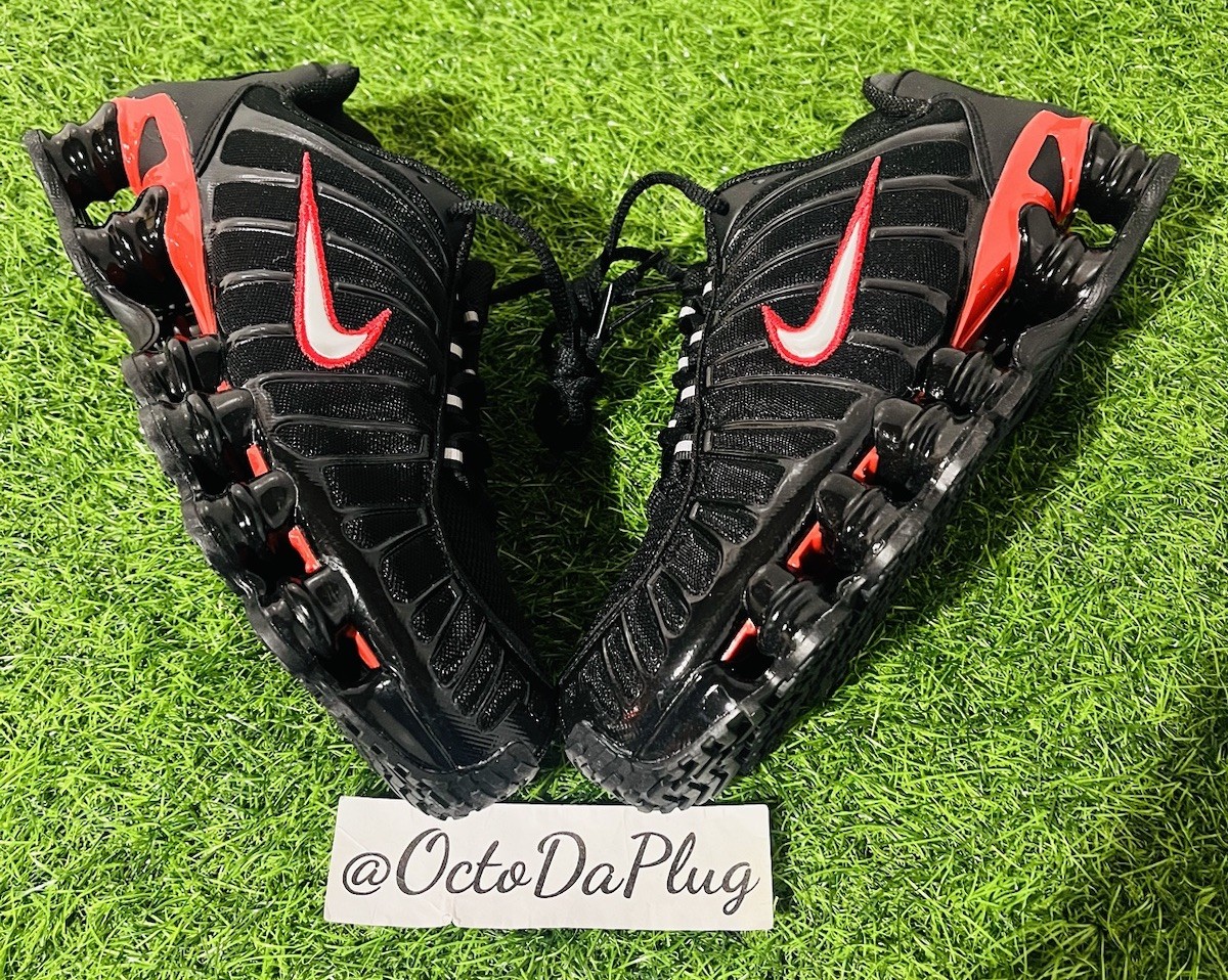 Size 9 - Nike Shox TL Black University Red for sale online | eBay