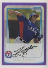 2011 Bowman Chrome Prospects Purple Refractor 379/799 Luke Jackson #BCP124 m5w