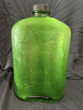 Vintage 1930s Green Glass Refrigerator Water ...