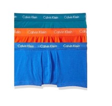 Calvin Klein Men's NU2664943 Cotton Stretch 3 Pack Low Rise Trunks Size XL
