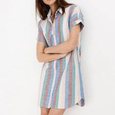 Madewell Central Shirtdress in Flagstaff Stripe Women's Long Button Up Cuffs XS
