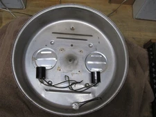 Vintage Pam Advertising Clock Empty Round Housing, Light Sockets & Covers Switch